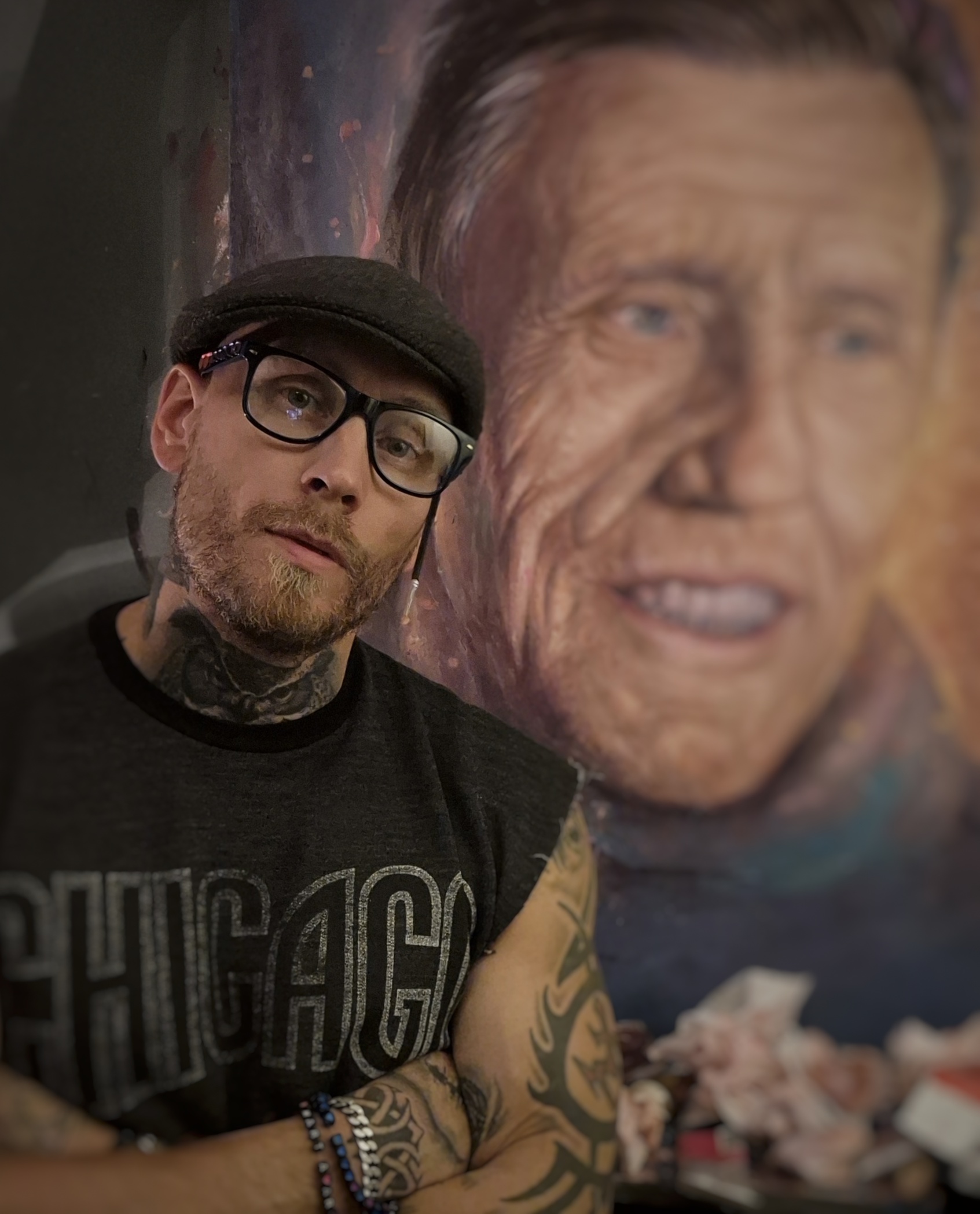 Roger Sångbergs porträtt av Börje Salming.